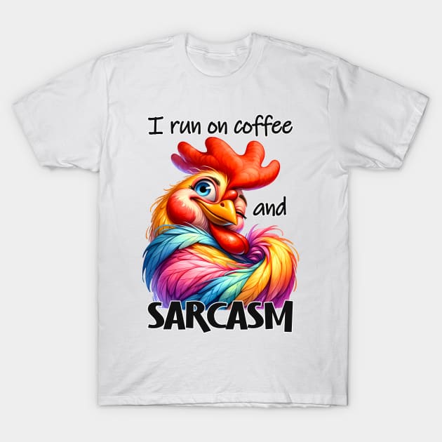 I run on coffee and sarcasm T-Shirt by Fun Planet